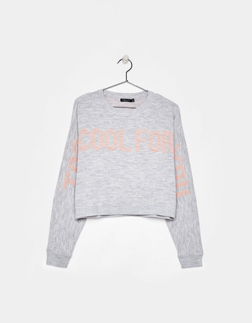 Sweater with slogan
